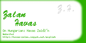 zalan havas business card